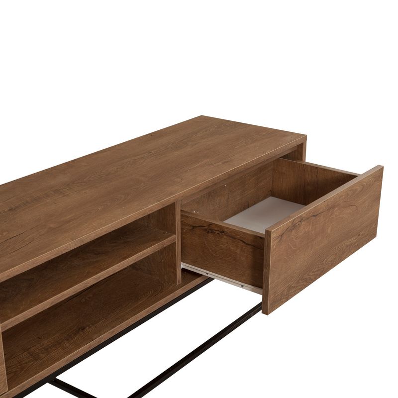 Casa si Gradina - Mobilier - Seturi de mobilier - Seturi living - Set mobilier living Hanah Home, PAL melaminat, 180 x 40 x 50 cm, nuc/negru, 863SPH5492 - Infinity.ro