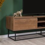 Casa si Gradina - Mobilier - Seturi de mobilier - Seturi living - Set mobilier living Hanah Home, PAL melaminat, 180 x 40 x 50 cm, nuc/negru, 863SPH5492 - Infinity.ro