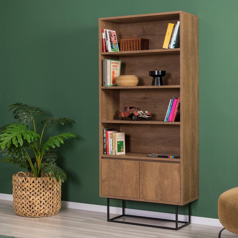 Casa si Gradina - Mobilier - Seturi de mobilier - Seturi living - Set mobilier living Hanah Home, PAL melaminat, 180 x 40 x 50 cm, nuc/negru, 863SPH5492 - Infinity.ro