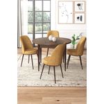 Casa si Gradina - Mobilier - Seturi de mobilier - Seturi living - Set masă dining cu scaune (5 bucăți) Hanah Home, PAL melaminat, 90 x 90 x 75 cm, baroque/cappuccino, 240CHR2320 - Infinity.ro