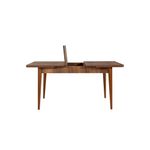 Casa si Gradina - Mobilier - Seturi de mobilier - Seturi living - Set masă extensibilă (5 bucăți), scaune/consolă Hanah Home, PAL melaminat, 130 x 80 x 76 cm, nuc/albastru închis, 869VEL8788 - Infinity.ro