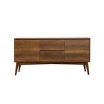 Casa si Gradina - Mobilier - Seturi de mobilier - Seturi living - Set masă extensibilă (5 bucăți), scaune/consolă Hanah Home, PAL melaminat, 130 x 80 x 76 cm, nuc/albastru închis, 869VEL8788 - Infinity.ro