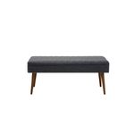 Casa si Gradina - Mobilier - Seturi de mobilier - Seturi living - Set masă extensibilă (5 bucăți), scaune/consolă Hanah Home, PAL melaminat, 130 x 80 x 76 cm, nuc/albastru închis, 869VEL8788 - Infinity.ro