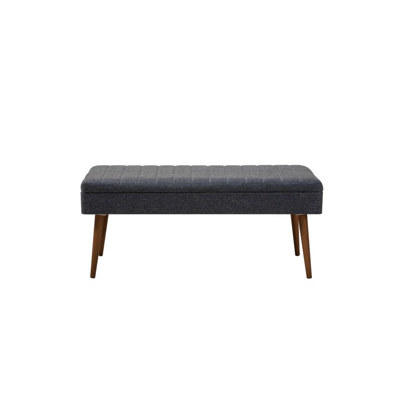 Casa si Gradina - Mobilier - Seturi de mobilier - Seturi living - Set masă extensibilă (5 bucăți), scaune/consolă Hanah Home, PAL melaminat, 130 x 80 x 76 cm, nuc/albastru închis, 869VEL8788 - Infinity.ro