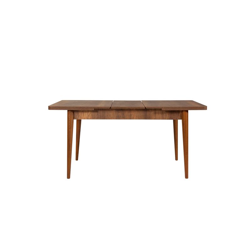 Casa si Gradina - Mobilier - Seturi de mobilier - Seturi living - Set masă extensibilă (5 bucăți), scaune/consolă Hanah Home, PAL melaminat, 130 x 80 x 76 cm, nuc/albastru închis, 869VEL8788 - Infinity.ro