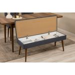 Casa si Gradina - Mobilier - Seturi de mobilier - Seturi living - Set masă extensibilă (5 bucăți), scaune/consolă Hanah Home, PAL melaminat, 130 x 80 x 76 cm, nuc/albastru închis, 869VEL8788 - Infinity.ro