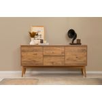 Casa si Gradina - Mobilier - Seturi de mobilier - Seturi living - Set masă extensibilă (6 bucăți), scaune/consolă Hanah Home, PAL melaminat, 130 x 80 x 76 cm, atlantic pine/albastru închis, 869VEL8773 - Infinity.ro