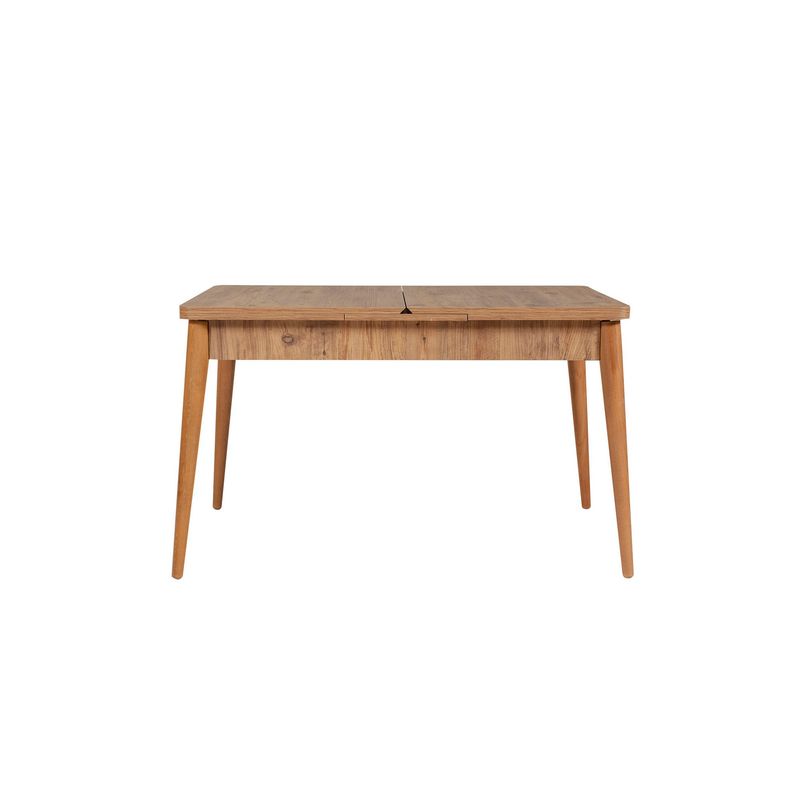 Casa si Gradina - Mobilier - Seturi de mobilier - Seturi living - Set masă extensibilă (6 bucăți), scaune/consolă Hanah Home, PAL melaminat, 130 x 80 x 76 cm, atlantic pine/albastru închis, 869VEL8773 - Infinity.ro