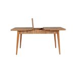 Casa si Gradina - Mobilier - Seturi de mobilier - Seturi living - Set masă extensibilă (6 bucăți), scaune/consolă Hanah Home, PAL melaminat, 130 x 80 x 76 cm, atlantic pine/albastru închis, 869VEL8773 - Infinity.ro