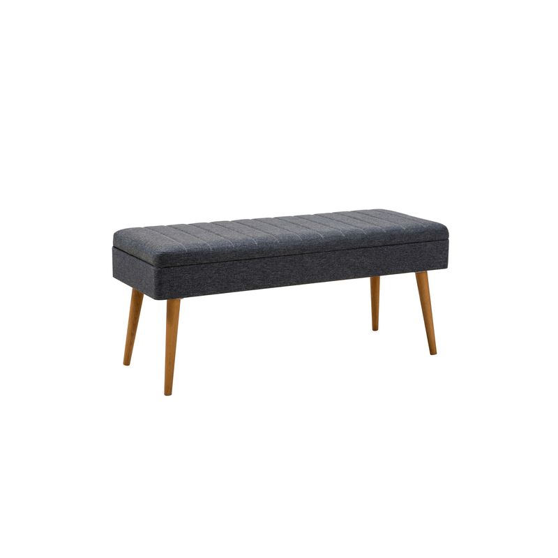 Casa si Gradina - Mobilier - Seturi de mobilier - Seturi living - Set masă extensibilă (6 bucăți), scaune/consolă Hanah Home, PAL melaminat, 130 x 80 x 76 cm, atlantic pine/albastru închis, 869VEL8773 - Infinity.ro