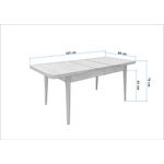 Casa si Gradina - Mobilier - Seturi de mobilier - Seturi living - Set masă extensibilă (6 bucăți), scaune/consolă Hanah Home, PAL melaminat, 130 x 80 x 76 cm, atlantic pine/crem, 869VEL8762 - Infinity.ro