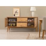 Casa si Gradina - Mobilier - Seturi de mobilier - Seturi living - Set masă extensibilă (6 bucăți), scaune/consolă Hanah Home, PAL melaminat, 130 x 80 x 76 cm, atlantic pine/crem, 869VEL8762 - Infinity.ro