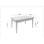 Casa si Gradina - Mobilier - Seturi de mobilier - Seturi living - Set masă extensibilă (6 bucăți), scaune/consolă Hanah Home, PAL melaminat, 130 x 80 x 76 cm, atlantic pine/crem, 869VEL8762 - Infinity.ro