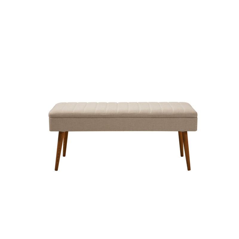 Casa si Gradina - Mobilier - Seturi de mobilier - Seturi living - Set masă extensibilă (6 bucăți), scaune/consolă Hanah Home, PAL melaminat, 130 x 80 x 76 cm, nuc/crem, 869VEL8777 - Infinity.ro
