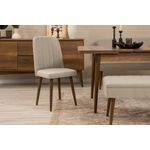 Casa si Gradina - Mobilier - Seturi de mobilier - Seturi living - Set masă extensibilă (6 bucăți), scaune/consolă Hanah Home, PAL melaminat, 130 x 80 x 76 cm, nuc/crem, 869VEL8777 - Infinity.ro
