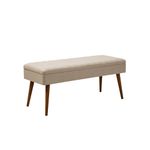 Casa si Gradina - Mobilier - Seturi de mobilier - Seturi living - Set masă extensibilă (6 bucăți), scaune/consolă Hanah Home, PAL melaminat, 130 x 80 x 76 cm, nuc/crem, 869VEL8777 - Infinity.ro