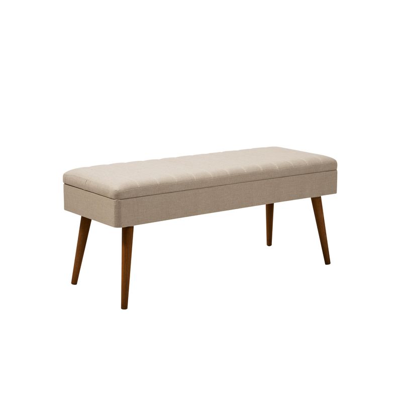 Casa si Gradina - Mobilier - Seturi de mobilier - Seturi living - Set masă extensibilă (6 bucăți), scaune/consolă Hanah Home, PAL melaminat, 130 x 80 x 76 cm, nuc/crem, 869VEL8777 - Infinity.ro