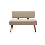 Casa si Gradina - Mobilier - Seturi de mobilier - Seturi living - Set masă extensibilă (6 bucăți), scaune/consolă Hanah Home, PAL melaminat, 130 x 80 x 76 cm, nuc/crem, 869VEL8777 - Infinity.ro