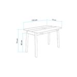 Casa si Gradina - Mobilier - Seturi de mobilier - Seturi living - Set masă extensibilă cu scaune (4 bucăți) Hanah Home, PAL melaminat, 110 x 50 x 75 cm, stejar/verde, 869VEL8834 - Infinity.ro