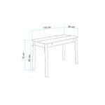 Casa si Gradina - Mobilier - Seturi de mobilier - Seturi living - Set masă extensibilă cu scaune (4 bucăți) Hanah Home, PAL melaminat, 110 x 50 x 75 cm, stejar/verde, 869VEL8834 - Infinity.ro