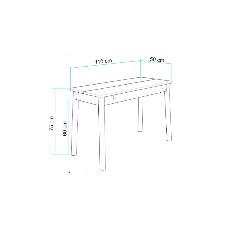 Casa si Gradina - Mobilier - Seturi de mobilier - Seturi living - Set masă extensibilă cu scaune (4 bucăți) Hanah Home, PAL melaminat, 110 x 50 x 75 cm, stejar/verde, 869VEL8834 - Infinity.ro