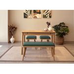 Casa si Gradina - Mobilier - Seturi de mobilier - Seturi living - Set masă extensibilă cu scaune (4 bucăți) Hanah Home, PAL melaminat, 110 x 50 x 75 cm, stejar/verde, 869VEL8834 - Infinity.ro