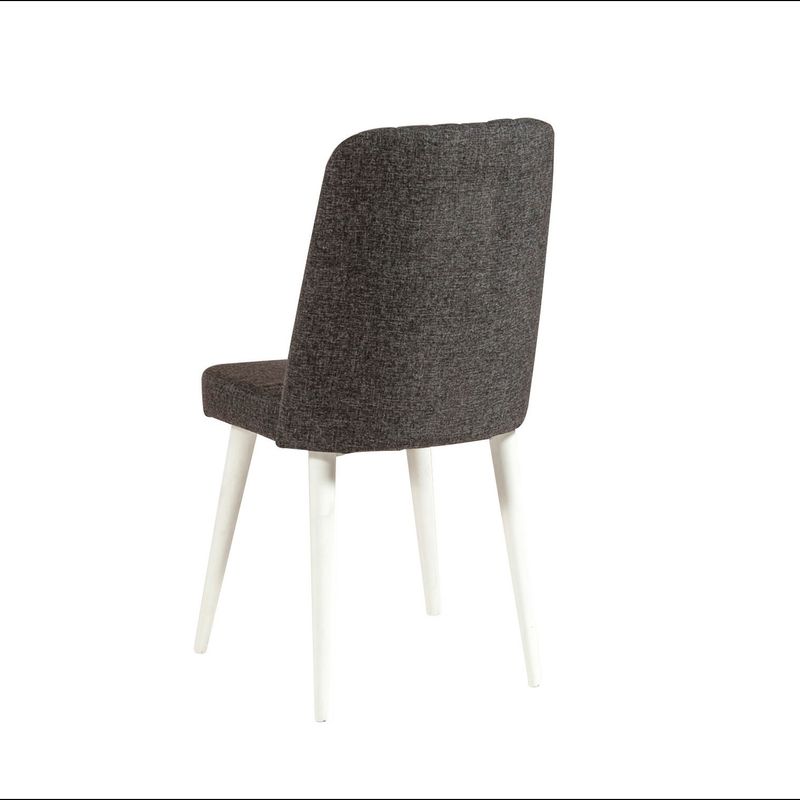 Casa si Gradina - Mobilier - Seturi de mobilier - Seturi living - Set masă extensibilă cu scaune (4 bucăți) Hanah Home, PAL melaminat, 120 x 75 x 77 cm, alb/antracit, 869VEL5260 - Infinity.ro
