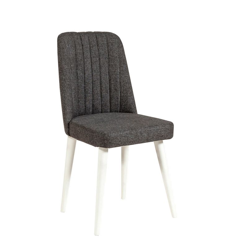 Casa si Gradina - Mobilier - Seturi de mobilier - Seturi living - Set masă extensibilă cu scaune (4 bucăți) Hanah Home, PAL melaminat, 120 x 75 x 77 cm, alb/antracit, 869VEL5260 - Infinity.ro