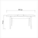 Casa si Gradina - Mobilier - Seturi de mobilier - Seturi living - Set masă extensibilă cu scaune (4 bucăți) Hanah Home, PAL melaminat, 120 x 75 x 77 cm, alb/antracit, 869VEL5260 - Infinity.ro