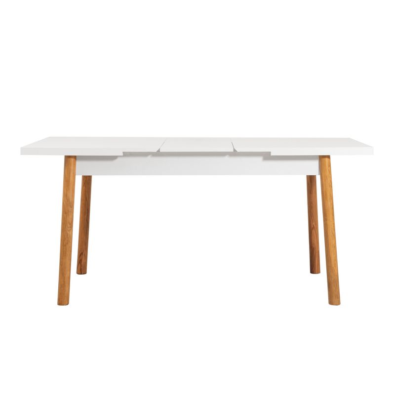Casa si Gradina - Mobilier - Seturi de mobilier - Seturi living - Set masă extensibilă cu scaune (4 bucăți) Hanah Home, PAL melaminat, 120 x 75 x 77 cm, atlantic pine/alb/piatră, 869VEL5254 - Infinity.ro
