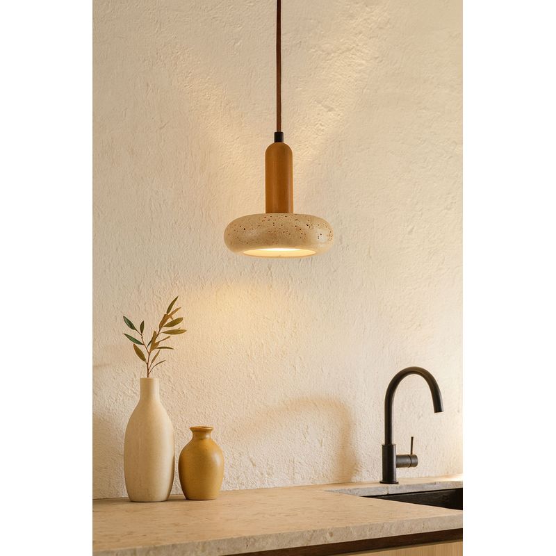 Casa si Gradina - Corpuri si surse de iluminat - Lustre si pendule - Lustră pendul Opviq din lemn, 823OLY1122 - Infinity.ro