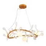 Casa si Gradina - Corpuri si surse de iluminat - Lustre si pendule - Lustră pendul Opviq din metal și sticlă, galben, 120 cm, 701CHD1377 - Infinity.ro