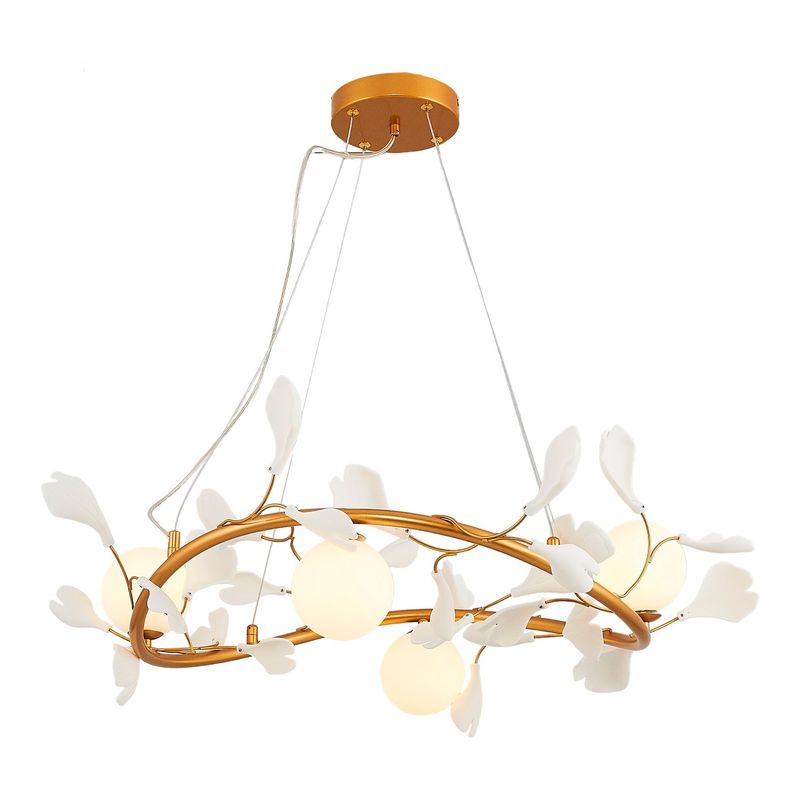 Casa si Gradina - Corpuri si surse de iluminat - Lustre si pendule - Lustră pendul Opviq din metal și sticlă, galben, 120 cm, 701CHD1377 - Infinity.ro