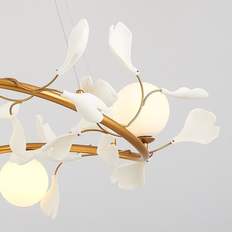 Casa si Gradina - Corpuri si surse de iluminat - Lustre si pendule - Lustră pendul Opviq din metal și sticlă, galben, 120 cm, 701CHD1377 - Infinity.ro