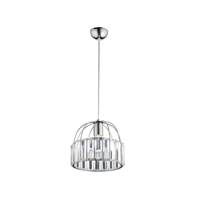Casa si Gradina - Corpuri si surse de iluminat - Lustre si pendule - Lustră pendul Opviq din metal și sticlă, crom, 1xE27, Ø10 x 23 cm, 433NUV1132 - Infinity.ro