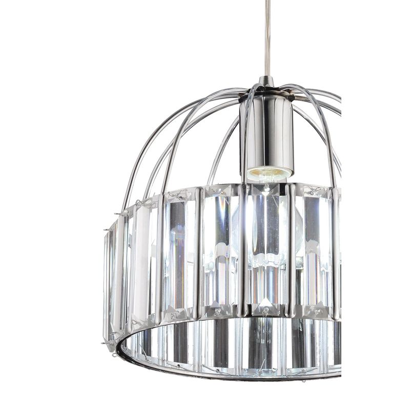 Casa si Gradina - Corpuri si surse de iluminat - Lustre si pendule - Lustră pendul Opviq din metal și sticlă, crom, 1xE27, Ø10 x 23 cm, 433NUV1132 - Infinity.ro
