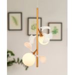 Casa si Gradina - Corpuri si surse de iluminat - Lustre si pendule - Lustră pendul Opviq din metal și sticlă, galben, 120 cm, 701CHD1381 - Infinity.ro