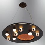 Casa si Gradina - Corpuri si surse de iluminat - Lustre si pendule - Lustră pendul Opviq din metal și acrilic, negru, 5 cm, 701CHD1688 - Infinity.ro