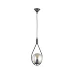 Casa si Gradina - Corpuri si surse de iluminat - Lustre si pendule - Lustră pendul Opviq din metal și sticlă, negru, 1xE27, Ø12 x 12 cm, 433NUV1126 - Infinity.ro