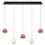 Casa si Gradina - Corpuri si surse de iluminat - Lustre si pendule - Lustră pendul Opviq din metal și sticlă, maro/alb, 10 x 90 x 120 cm, 701CHD1446 - Infinity.ro
