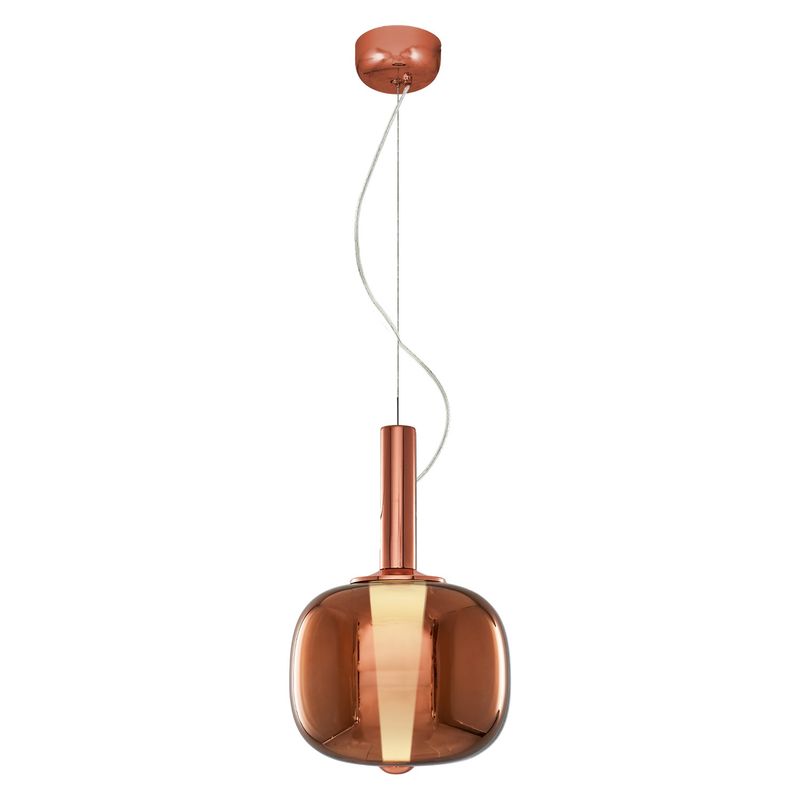 Casa si Gradina - Corpuri si surse de iluminat - Lustre si pendule - Lustră pendul Opviq din metal și sticlă, rose auriu, 28 x 120 cm, 414LRC1948 - Infinity.ro