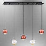 Casa si Gradina - Corpuri si surse de iluminat - Lustre si pendule - Lustră pendul Opviq din metal și sticlă, maro/alb, 10 x 90 x 120 cm, 701CHD1446 - Infinity.ro