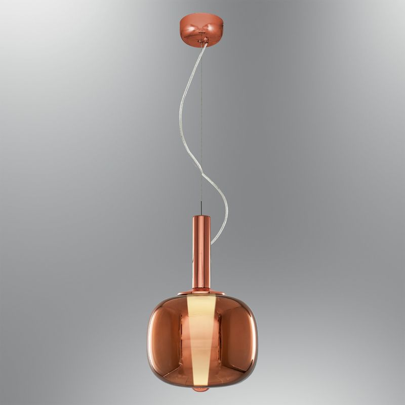Casa si Gradina - Corpuri si surse de iluminat - Lustre si pendule - Lustră pendul Opviq din metal și sticlă, rose auriu, 28 x 120 cm, 414LRC1948 - Infinity.ro