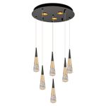 Casa si Gradina - Corpuri si surse de iluminat - Lustre si pendule - Lustră pendul Opviq din metal și sticlă, platinum negru, 120 cm, 701CHD1525 - Infinity.ro