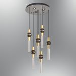 Casa si Gradina - Corpuri si surse de iluminat - Lustre si pendule - Lustră pendul Opviq din metal și sticlă, platinum, 120 cm, 414LRC1970 - Infinity.ro