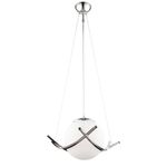 Casa si Gradina - Corpuri si surse de iluminat - Lustre si pendule - Lustră pendul Opviq din plastic și sticlă, alb, 1xE27, Ø15 x 15 cm, 433NUV1118 - Infinity.ro