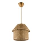 Casa si Gradina - Corpuri si surse de iluminat - Lustre si pendule - Lustră pendul Opviq din plastic, bej/auriu, 1xE27, Ø25 x 25 cm, 433NUV1154 - Infinity.ro