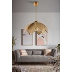 Casa si Gradina - Corpuri si surse de iluminat - Lustre si pendule - Lustră pendul Opviq din plastic, bej/auriu, 1xE27, Ø23 x 23 cm, 433NUV1168 - Infinity.ro