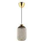 Casa si Gradina - Corpuri si surse de iluminat - Lustre si pendule - Lustră pendul Opviq din plastic și sticlă, gri/auriu, 1xE27, Ø10 x 20 cm, 433NUV1148 - Infinity.ro