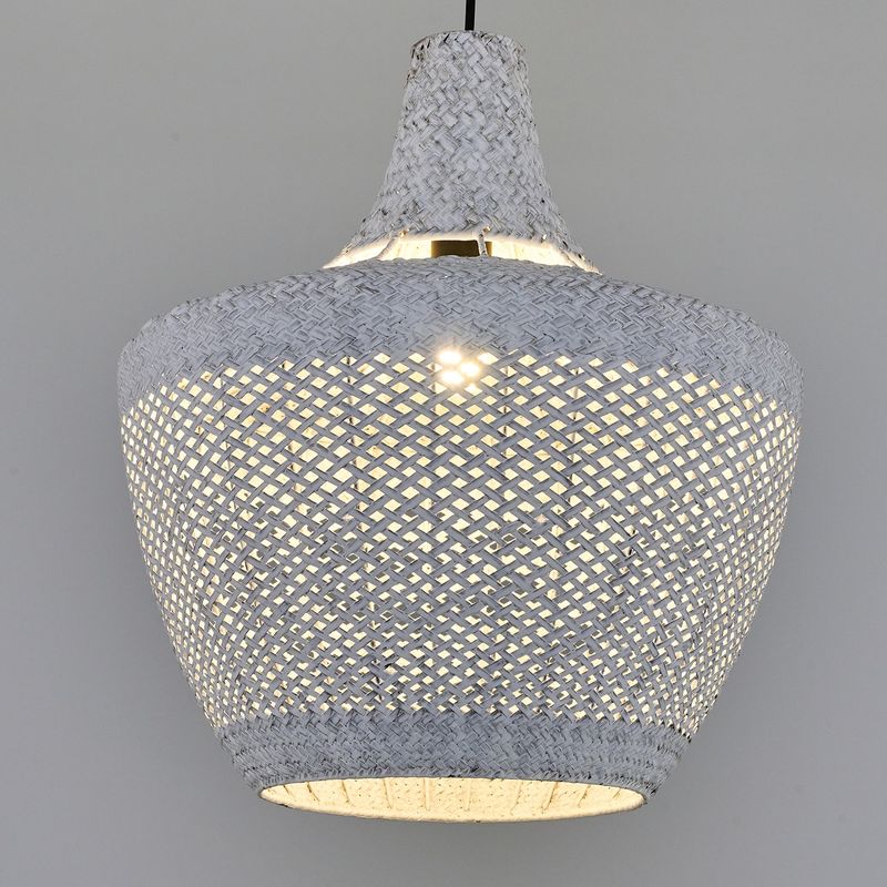 Casa si Gradina - Corpuri si surse de iluminat - Lustre si pendule - Lustră pendul Opviq din plastic și ratan, alb, 120 cm, 701CHD1808 - Infinity.ro